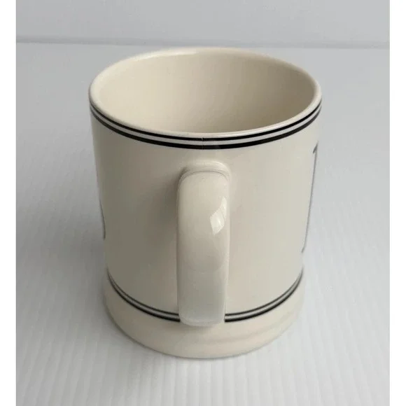 Threshold Stoneware Monogram B Coffee Mug White Black Letter - Picture 2 of 7